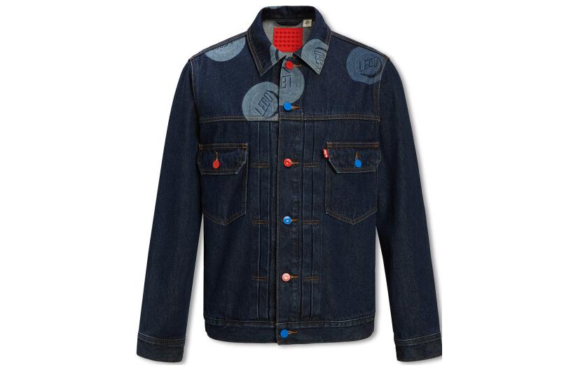 Order Levi's Blue Geometric Print Long-Sleeve Casual Jacket A5426-0002