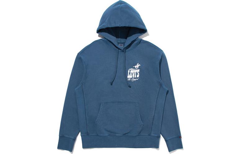 Levi's Blue Hoodie with Letter Print Design A7386-0001