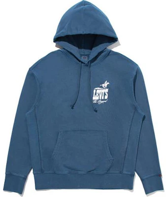 Levi's Blue Hoodie with Letter Print Design A7386-0001 Buy Levi's Blue Hoodie with Letter Print Design A7386-0001