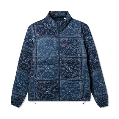 Levi's Blue Logo Print Puffer Jacket for Men A0726-0001