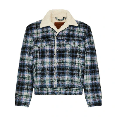 Levi's Blue Plaid Loose Fit Long-Sleeve Jacket for Men 79129-0025