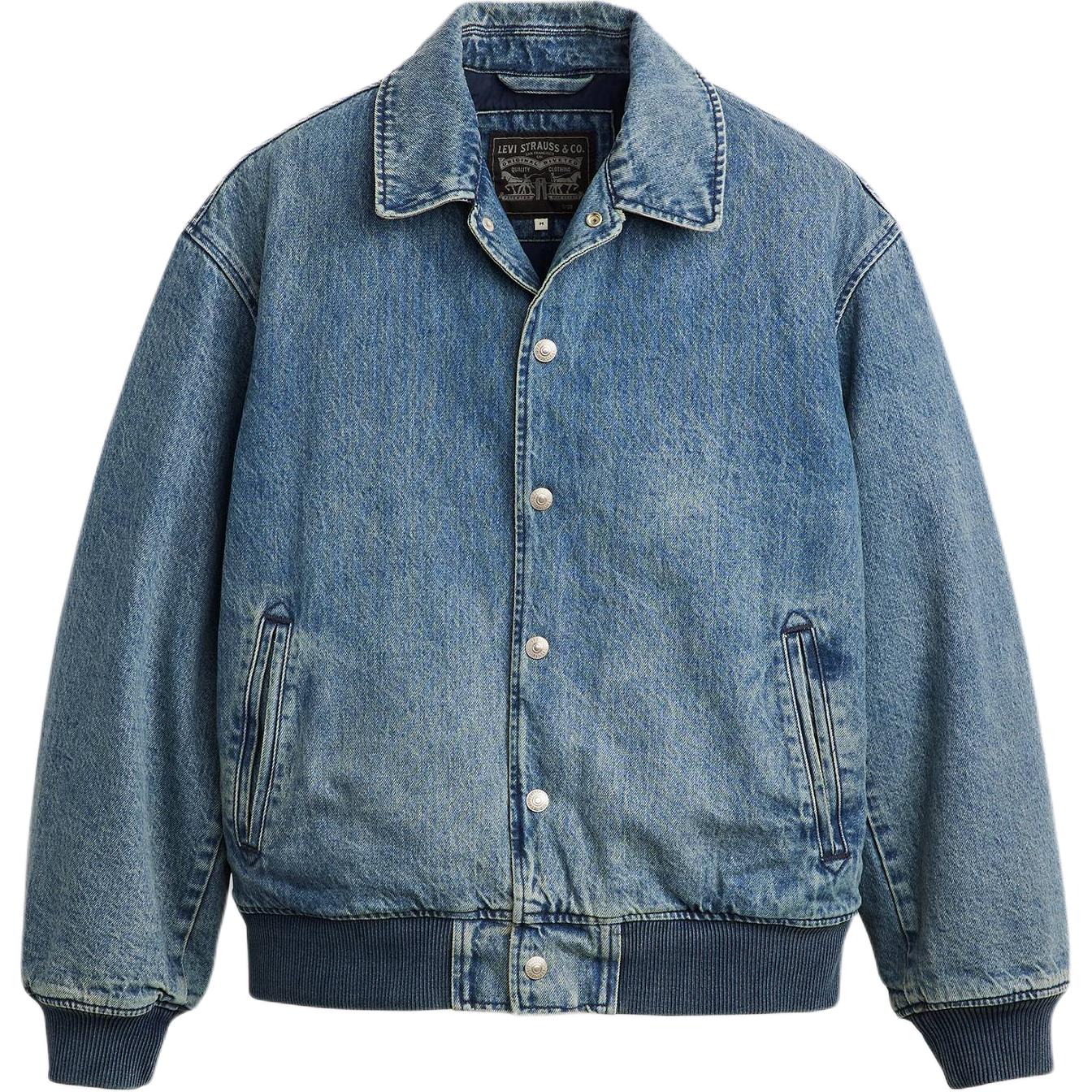 Levi's Blue Solid Long-Sleeve Slim Fit Jacket A8561-0001