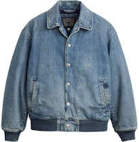 Levi's Blue Solid Long-Sleeve Slim Fit Jacket A8561-0001 Levi's Blue Solid Long-Sleeve Slim Fit Jacket A8561-0001