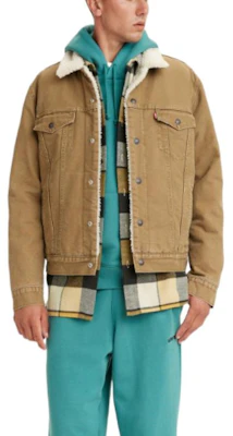 Levi's Brown Colorblock Button-Up Jacket 16365-0158 Shop Levi's Brown Colorblock Button-Up Jacket 16365-0158