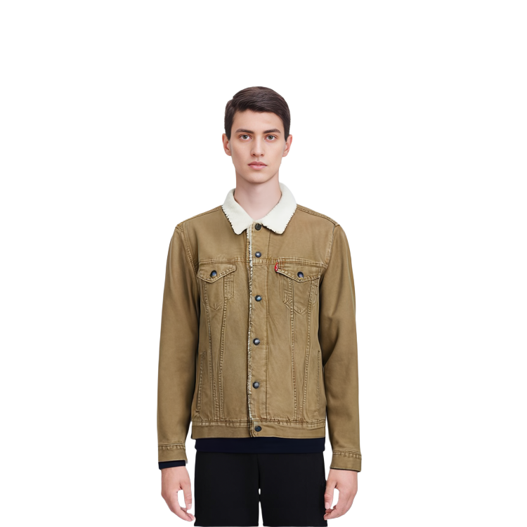 Details for Levi's Brown Colorblock Button-Up Jacket 16365-0158