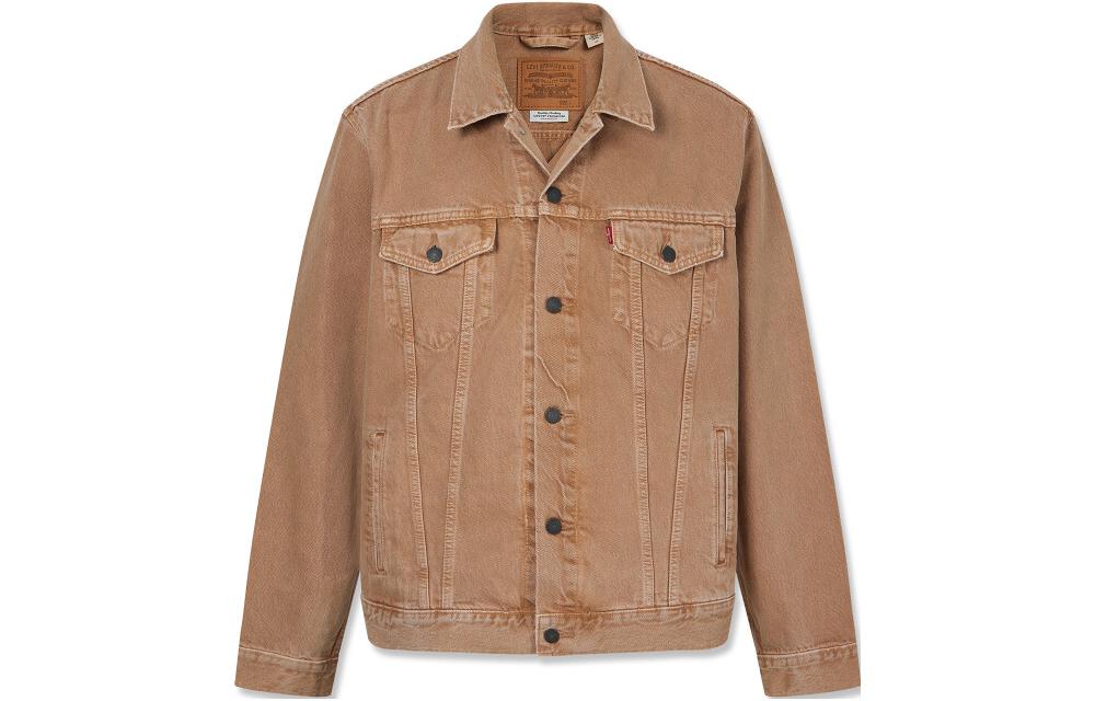 Levi's Brown Solid Color Single-Breasted Long-Sleeve Denim Jacket 72334-0668