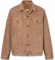 Levi's Brown Solid Color Single-Breasted Long-Sleeve Denim Jacket 72334-0668 Levi's Brown Solid Color Single-Breasted Long-Sleeve Denim Jacket 72334-0668