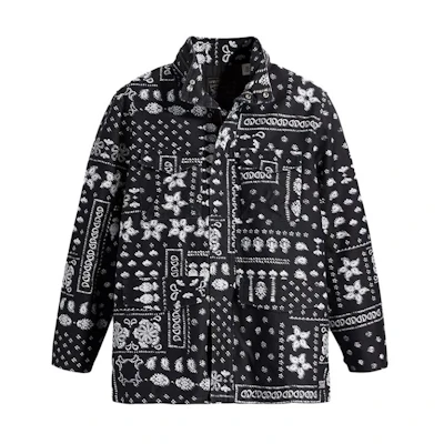 Levi's Casual All-Over Print Hoodie Jacket Black A4419-0003