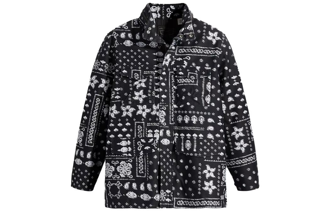 Levi's Casual All-Over Print Hoodie Jacket Black A4419-0003 圖 2