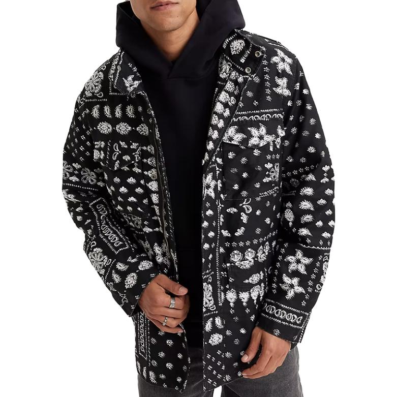 Levi's Casual All-Over Print Hoodie Jacket Black A4419-0003 圖 4