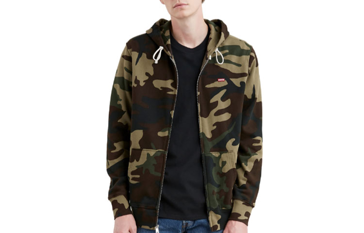 Levi's Casual Comfort Zip-Up Camo Hoodie 39859-0004