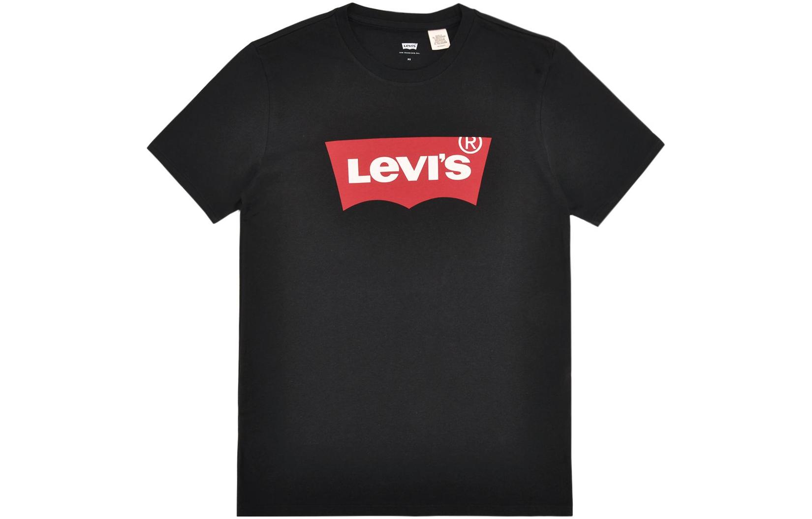 Levi's Classic Logo Print Short Sleeve T-Shirt for Men - Black 17783-0137