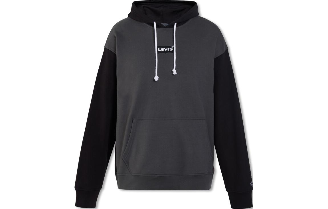 Levi's Color-Block Embroidered Hoodie Grey 38479-0183