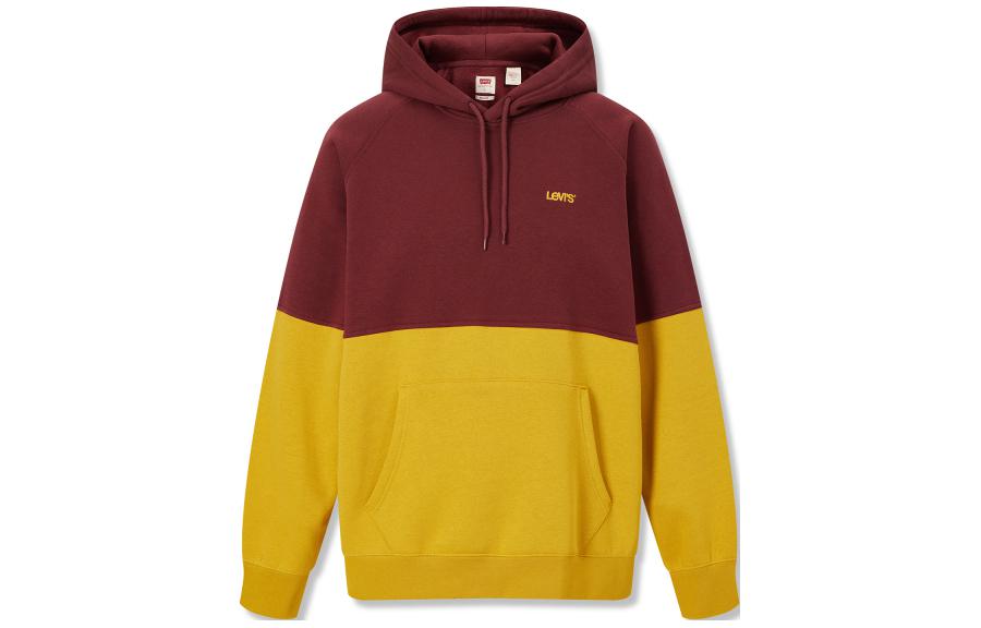Levi's Colorblock Pullover Hoodie Yellow Brown A3307-0000