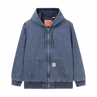 Levi's Colorblock Relaxed Denim Hoodie Jacket Blue Men A3222-0007