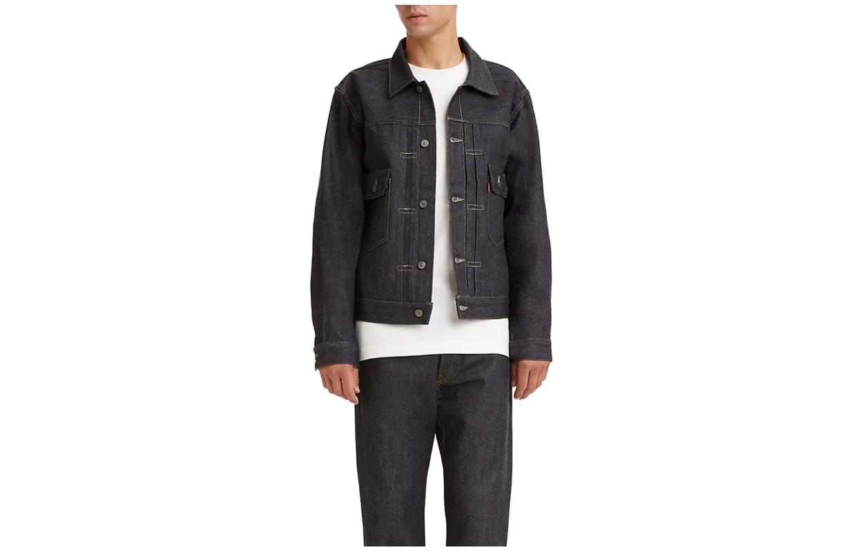 Levi's Dark Blue Solid Collar Single-Breasted Slim Jacket 70507-0066