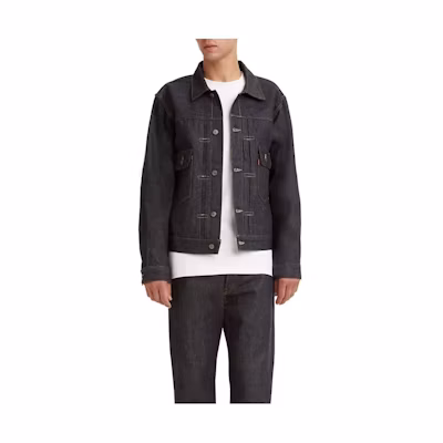 Levi's Dark Blue Solid Collar Single-Breasted Slim Jacket 70507-0066