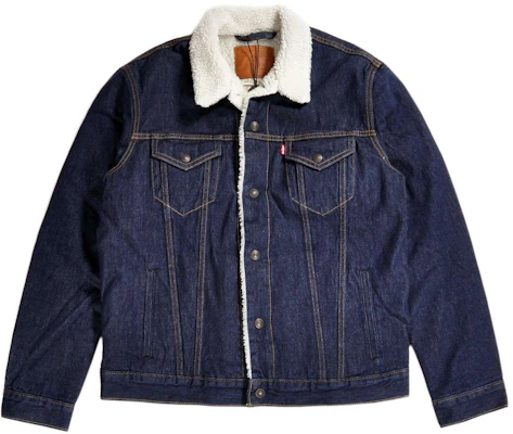 Levi's Denim Long Sleeve Jacket Solid Color Single-Breasted - Dark Blue 16365-0084 Buy Levi's Denim Long Sleeve Jacket Solid Color Single-Breasted - Dark Blue 16365-0084