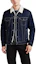 Lookbook Levi's Denim Long Sleeve Jacket Solid Color Single-Breasted - Dark Blue 16365-0084