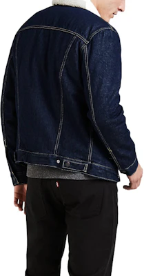 Levi's Denim Long Sleeve Jacket Solid Color Single-Breasted - Dark Blue 16365-0084 Shop Levi's Denim Long Sleeve Jacket Solid Color Single-Breasted - Dark Blue 16365-0084