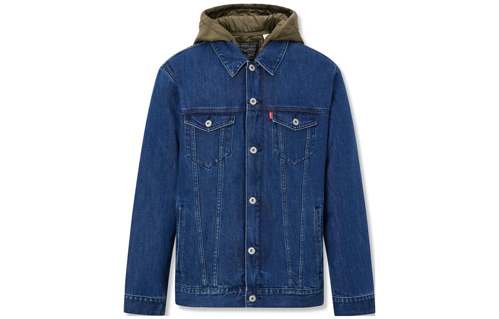 Levi's Detachable Collar Washed Jacket Blue () A8411-0000