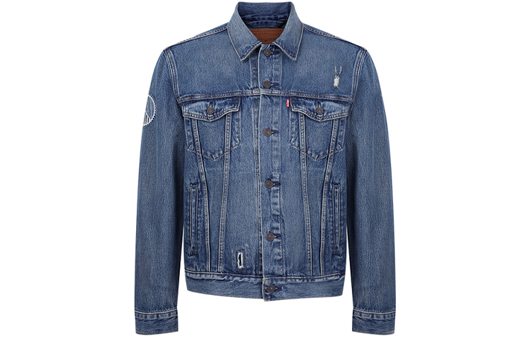 Levi's Distressed Denim Trucker Jacket - Blue 72334-0554
