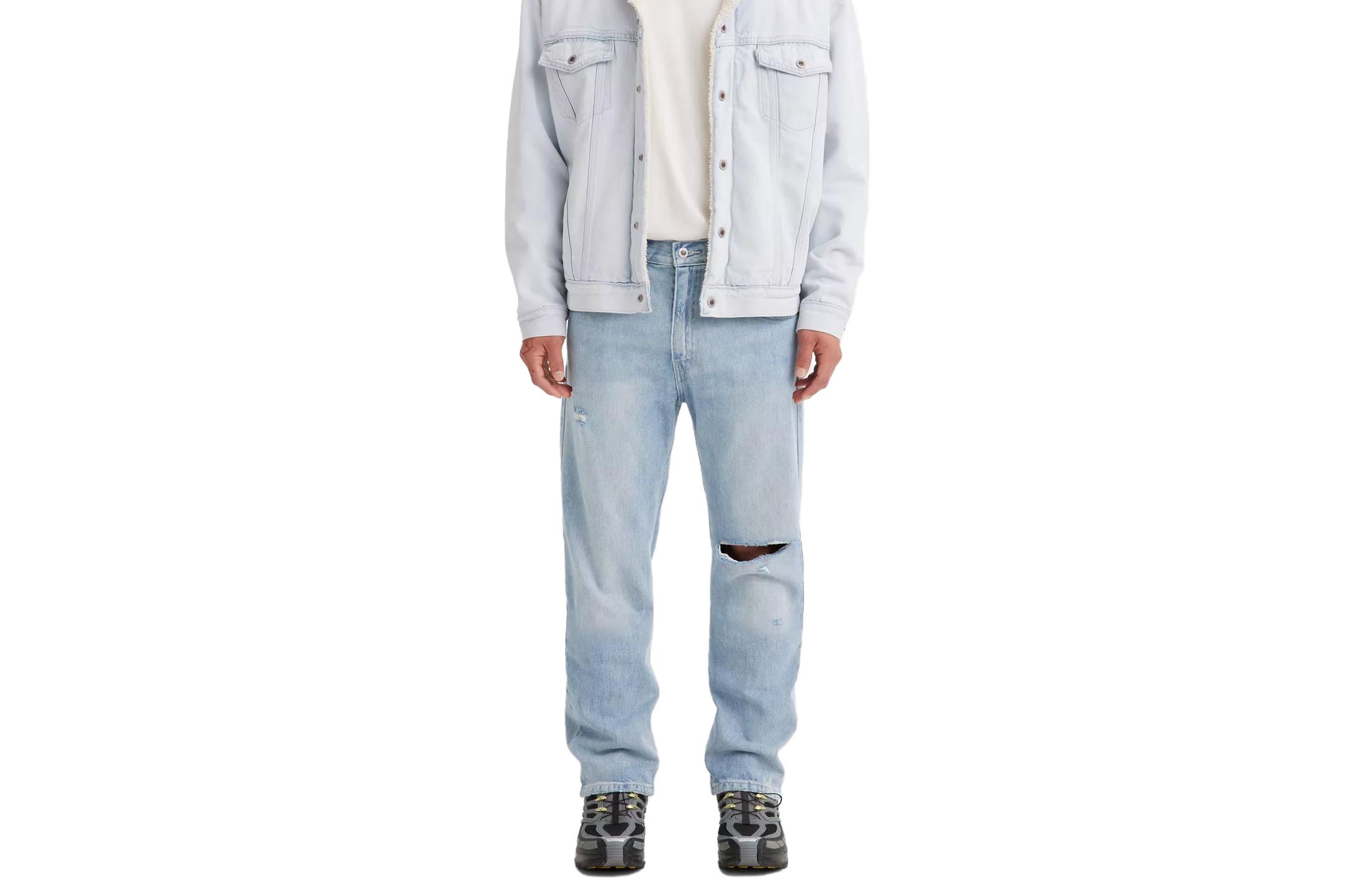 Levi's Distressed Washed Straight-Leg Jeans for Men A3666-0003