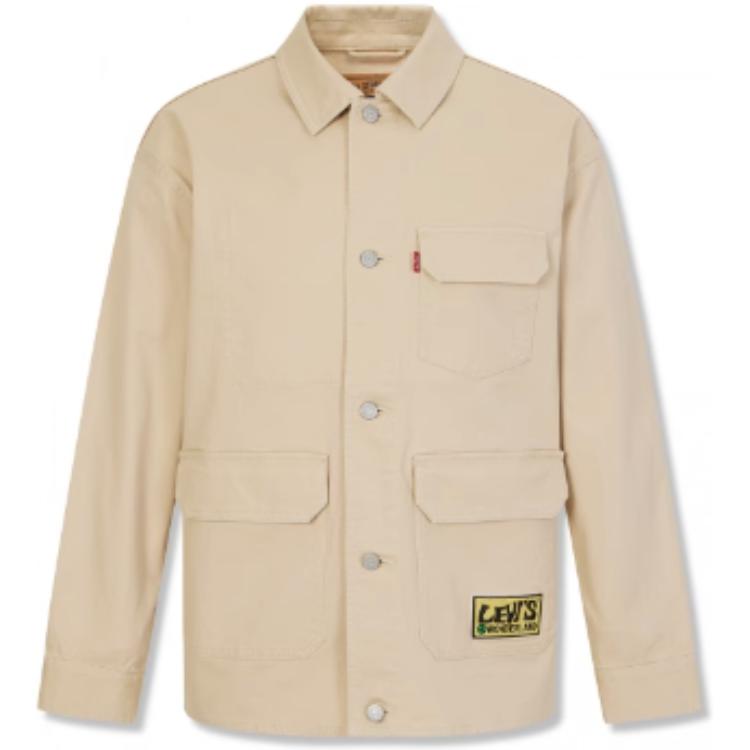 Cheap Levi's Embroidered Logo Long Sleeve Collared Jacket A6802-0001