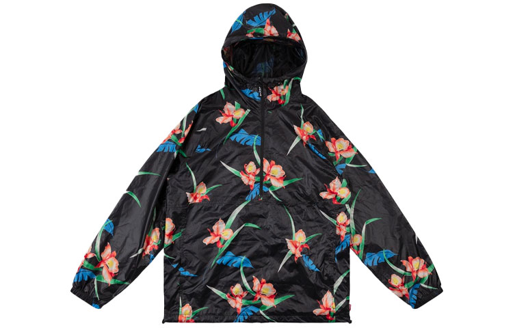 Levi's Floral Print Hooded Jacket Black () 56568-0004
