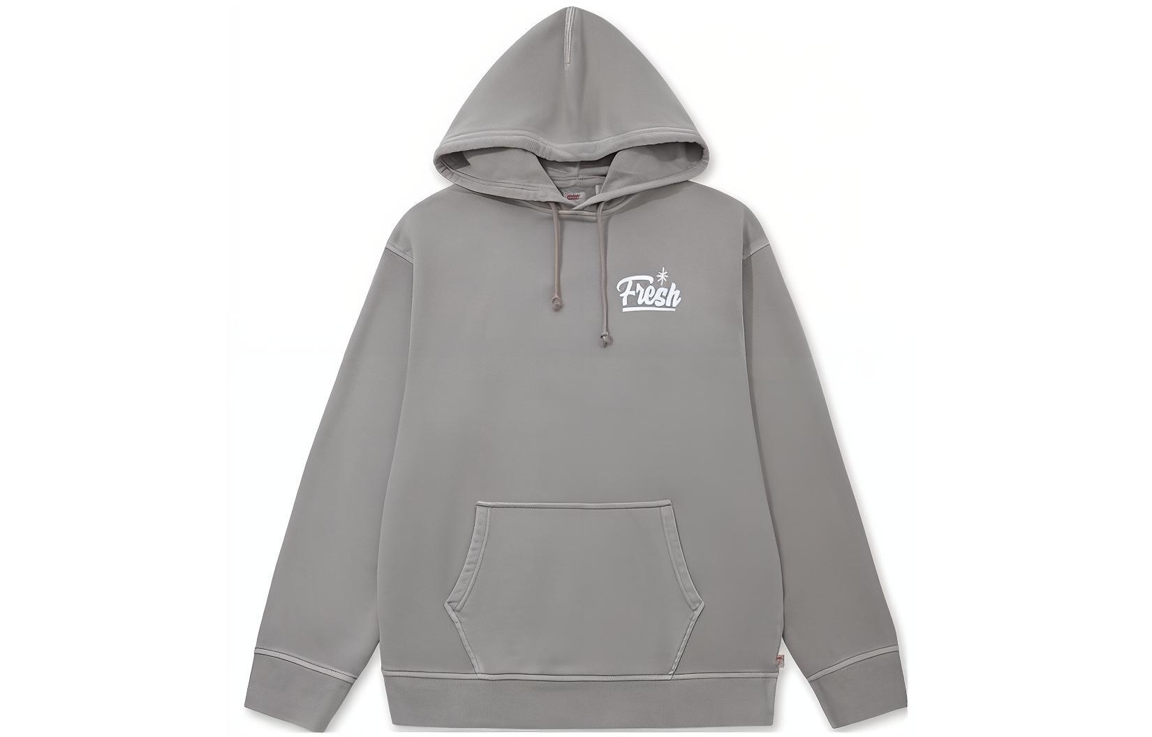 Levi's FRESH Collection Oversized Pullover Hoodie Grey Men 38479-0151