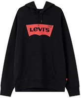 Levi's FW22 Black Loose Fit Logo Hoodie. A4958-0000 Levi's FW22 Black Loose Fit Logo Hoodie. A4958-0000