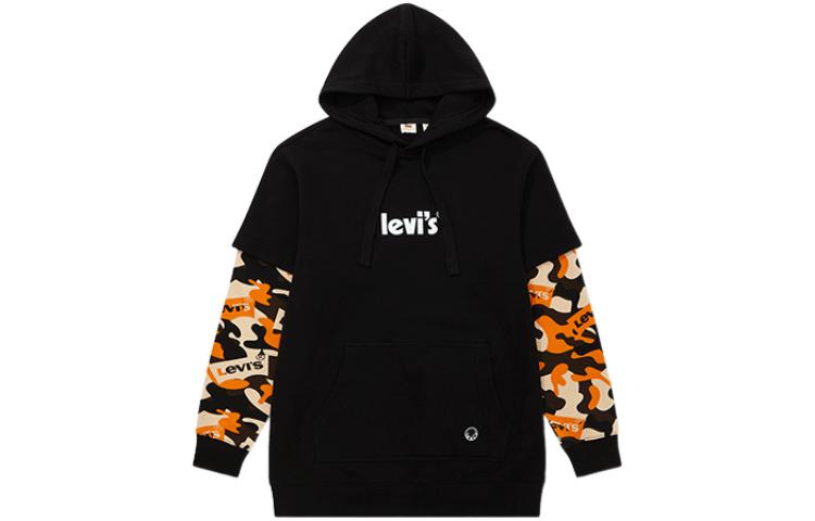 Levi's FW22 Camo Print Hoodie Black A5186-0000