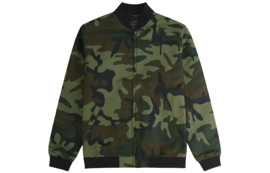 Levi's FW22 Camo Print Zip-Up Jacket Green 23594-0020