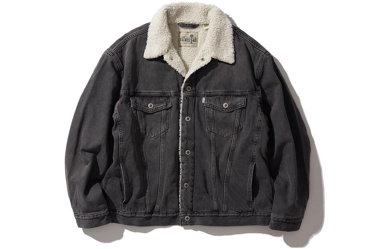 Levi's FW22 Dark Grey Solid-Colored Denim Jacket A3180-0001