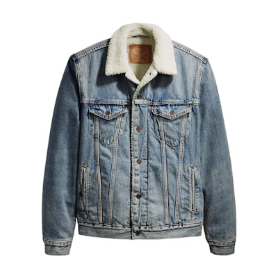 Levi's FW22 Distressed Denim Jacket Mens Light Blue 16365-0044