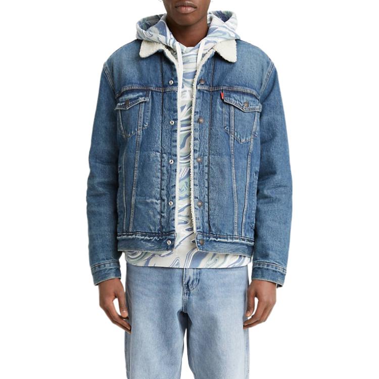 Levi's FW22 Single-Breasted Denim Jacket Men’s Blue 16365-0128 圖 3