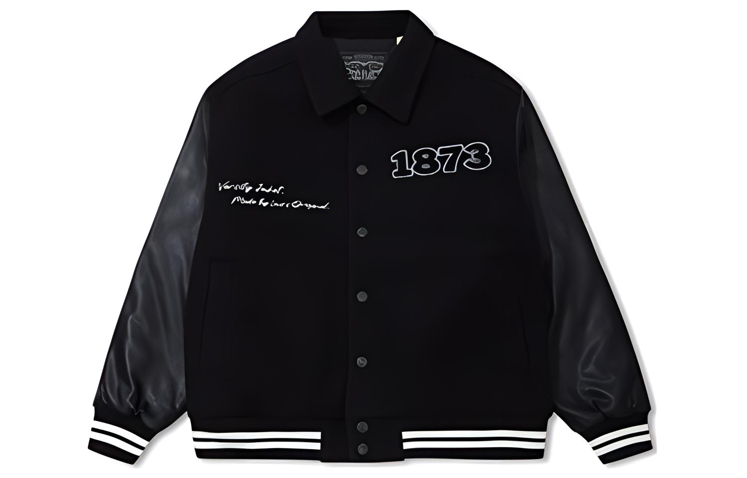 Levi's FW22 Single-Breasted Embroidered Logo Jacket Unisex BLACK A5171-0000
