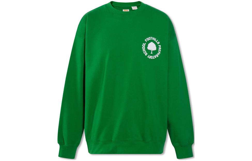 Levi's FW22 Small Logo Embroidered Pullover Sweatshirt Green (). A3770-0011