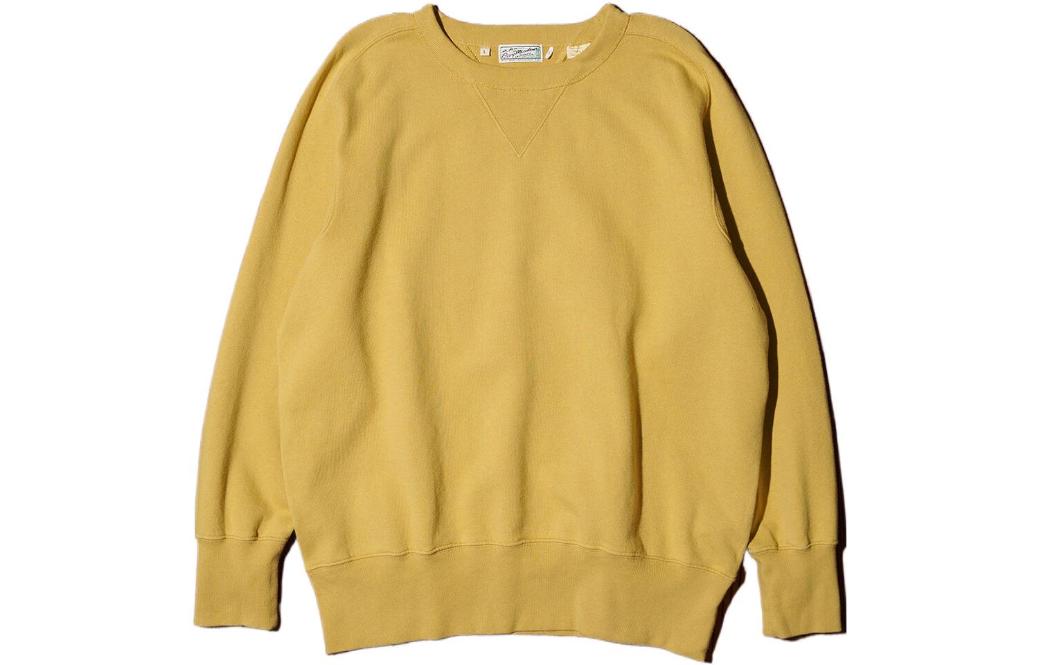 Levi's FW22 Solid Color Crewneck Pullover Sweatshirt Yellow (). 21931-0040