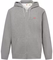 Levi's FW23 Solid Color Zip Hoodie - Gray 34259-0000-1 Levi's FW23 Solid Color Zip Hoodie - Gray 34259-0000-1