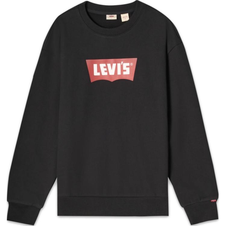 Levi's FW24 Denim Ronin Logo Crewneck Sweatshirt Black () 0018N-0002
