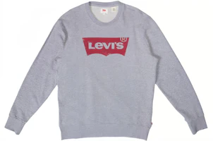 Levi's Gray Crewneck Pullover Sweatshirt with Letter Print. 19492-0026 Levi's Gray Crewneck Pullover Sweatshirt with Letter Print. 19492-0026