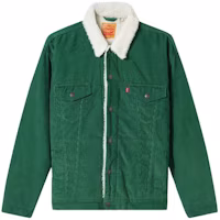 Levi's Green Corduroy-Style Jacket with Sherpa Collar 16365-0161 Levi's Green Corduroy-Style Jacket with Sherpa Collar 16365-0161