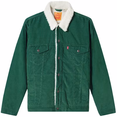 Levi's Green Corduroy-Style Jacket with Sherpa Collar 16365-0161 Buy Levi's Green Corduroy-Style Jacket with Sherpa Collar 16365-0161