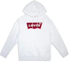 Levi's Letter Logo Patch Pullover Sweatshirt White 56629-0001 Levi's Letter Logo Patch Pullover Sweatshirt White 56629-0001