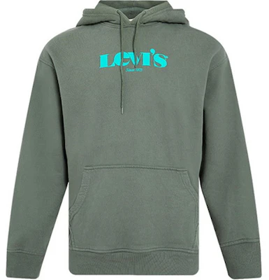 Levi's Letter Logo Printed Drawstring Long Sleeve Hoodie Green (). 38479-0065 Buy Levi's Letter Logo Printed Drawstring Long Sleeve Hoodie Green (). 38479-0065