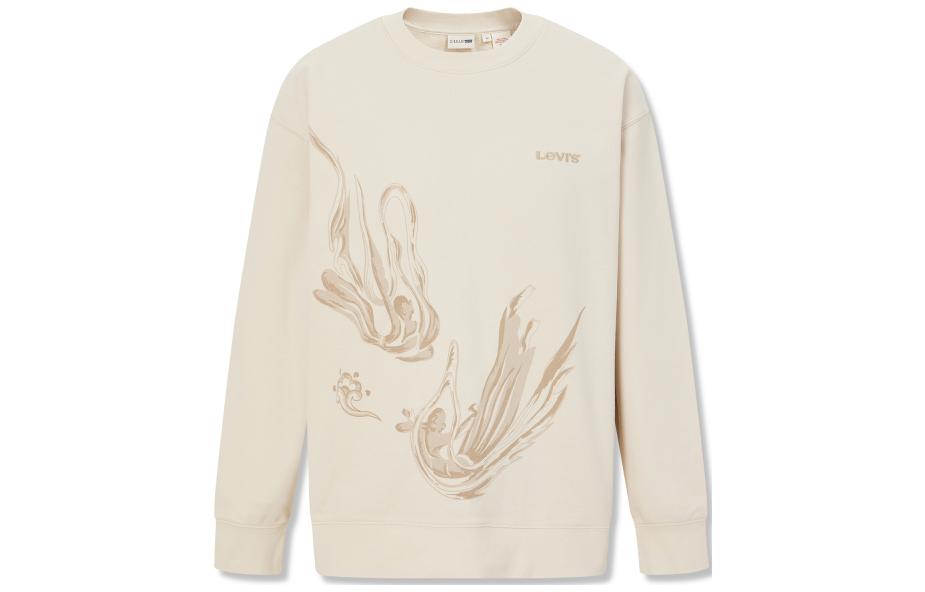 Levi'S Levi’s Dunhuang Series Mural Print Crewneck Sweatshirt White. A7779-0001