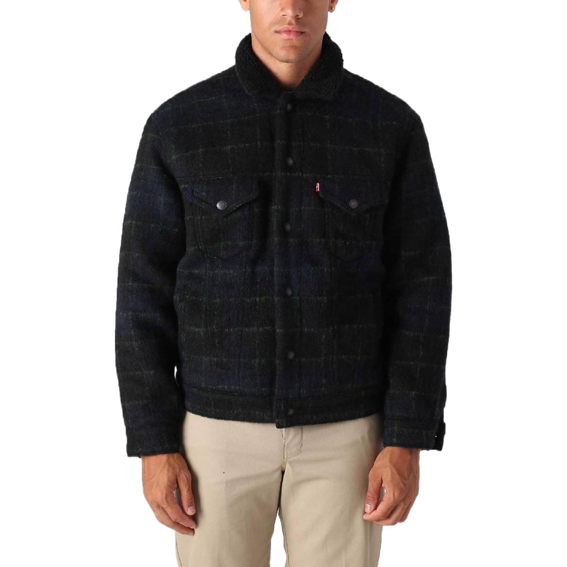 Shop Levi's Levi’s FW22 Solid Single-Breasted Collared Jacket Black 79129-0012