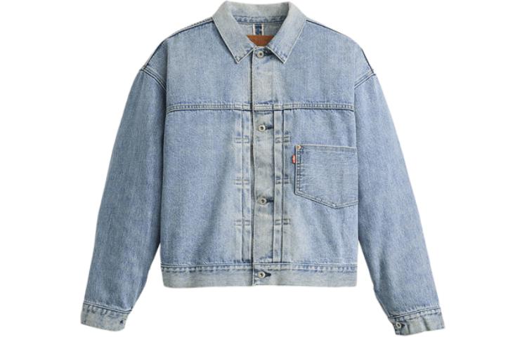 Levi'S Levi’s x BEAMS Unisex Solid Blue Denim Jacket A8424-0000