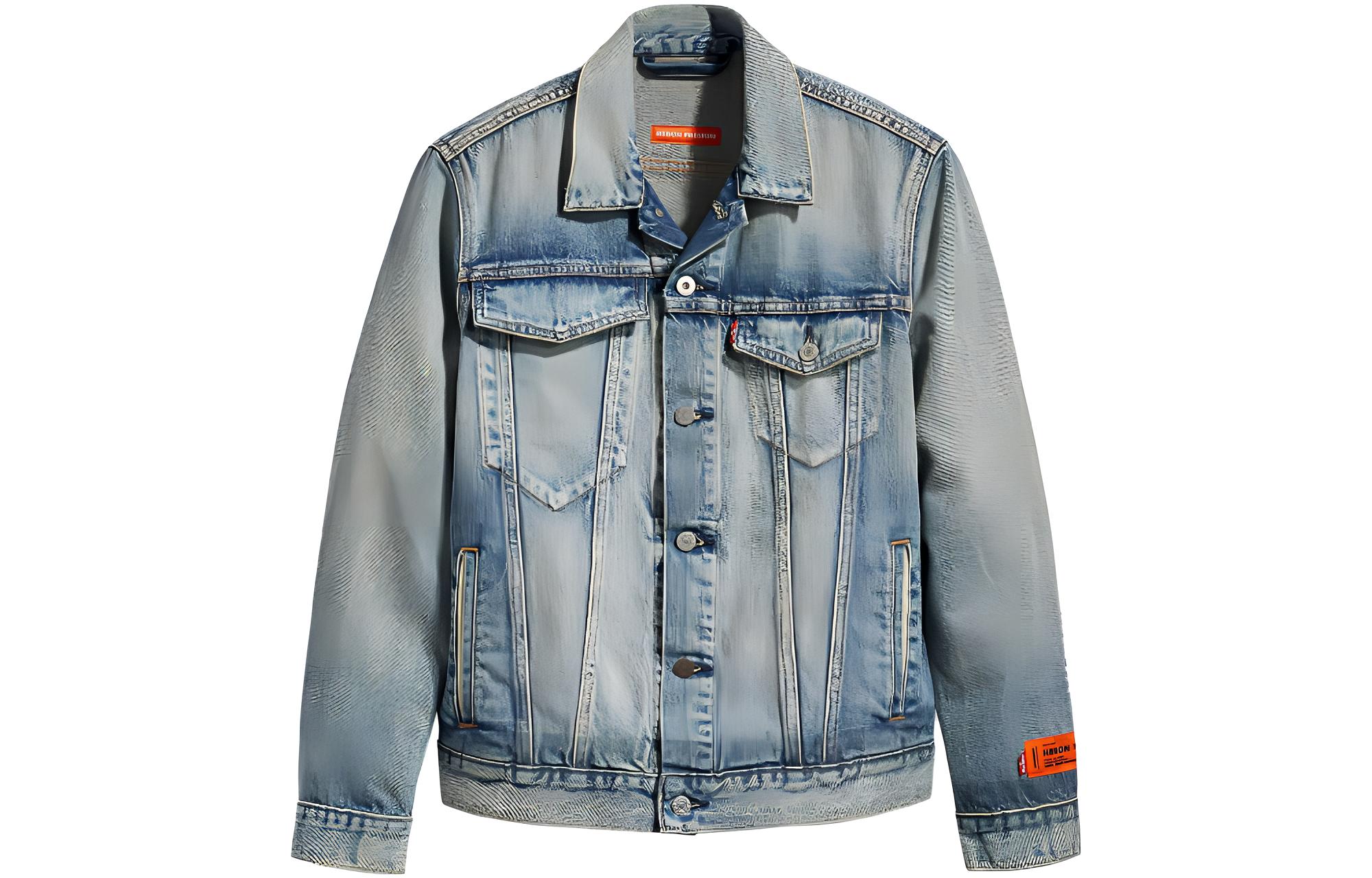 Levi'S Levi’s x Heron Preston Unisex Blue Denim Jacket with Pocket Design 21792-0000